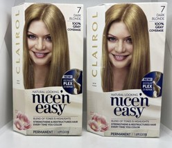 (2) Nice n Easy Permanent Color - 7 Dark Blonde for Women - 1 Appl. Hair... - £15.14 GBP