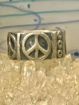 Peace ring Mexico Peace band size 12.25 sterling silver women men - £69.63 GBP