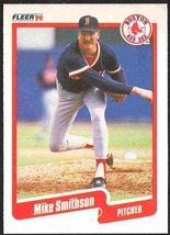 Boston Red Sox Mike Smithson 1990 Fleer Baseball Card #288 nr mt - £0.40 GBP