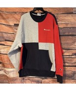 Vintage Champion XL Reverse Weave Color Block Sweatshirt Long Sleeve Swe... - $27.73