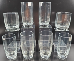 8 Pc Cristal D&#39;Arques Laser Cooler Double Old Fashioned Tumblers Clear Optic Lot - £54.65 GBP