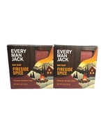 2 x Every Man Jack FIRESIDE SPICE Bar Soap Cinnamon Bourbon Cedar 5oz EA - $644.30 MXN