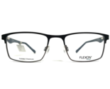 Flexon Junior Gafas Monturas J4002 001 Negro Azul Rectangular 50-18-135 - $41.59