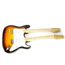 Double Neck Electric Guitar, 12 String And 6 String, Color: Sunburst Tobacco - £265.40 GBP