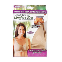 Miracle Bamboo Comfort Bra - White- Medium (Bust 35&quot;-37&quot;  ) - £8.60 GBP