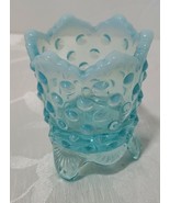 Fenton Glass Colonial Blue Hobnail Toothpick Holder 3&quot; Height - Excellent! - £13.79 GBP