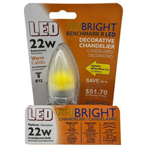 22W Equivalent Chandelier B11 E12 LED Light Bulb in 2700K Warm White Color - $6.93