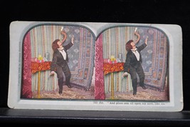 Antique Stereoview Herman Knutzen 1906 Magician Hand Colored #2 - $19.99
