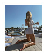  White Swim Dress   Sheer Beach Dress Bikini Cover Up See Through Swim S... - $918.79 MXN