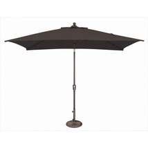 6 x 10 ft. Rectangle Push Button Tilt Market Umbrella Black - $479.85