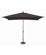 6 x 10 ft. Rectangle Push Button Tilt Market Umbrella Black - $656.29 CAD