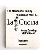 La Cucina Restaurant Vintage Matchbook  Mencoboni Matches Unstruck E19E - $367.78 MXN