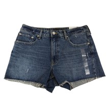 Free Assembly 90s Style Cut Off Shorts Womens 12 Blue Denim High Rise New - £16.19 GBP