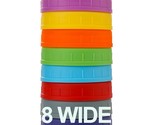 Wide Mouth Mason Jar Lids [8 Pack] For Ball, Kerr And More - Colored Pla... - £10.21 GBP