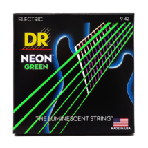 Dr Strings HI-DEF Neon Green Colored Electric Guitar Strings: Light 9-42 [NGE-9] - $13.99