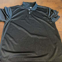 Mr Bright Mens Polo Shirt Short Sleeve Black XL - $14.87