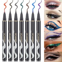 7 Colors Shimmer Liquid Eyeliner Makeup Set Metallic Satin Finish Colorful Spark - £27.01 GBP