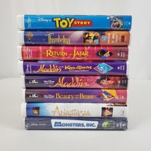 (8) Disney Classic Films VHS Toy Story, Aladdin, Monsters Inc., Anastasia - £29.56 GBP