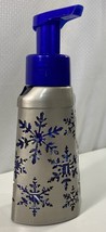 Bath &amp; Body Works Foaming Soap Holder Sleeve Silver Snowflakes Christmas... - $15.83