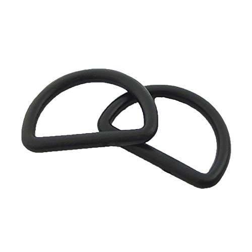 Bluemoona 100 PCS - Plastic D Dee Rings for Webbing Belt Buckles Bag 25mm