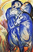 Art Tower of Blue Horses by Franz Marc. Oil Painting Giclee Print Canvas - £7.57 GBP+