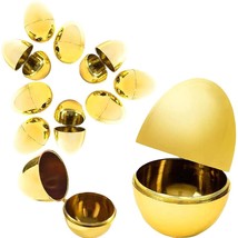 Golden Easter Eggs Metallic Gold, Goodie Basket Prize, Eggs Are Hinged, 2.38" In - £14.38 GBP
