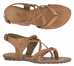 Womens Authentic Mexican Huaraches Sandals Flat Real Leather Light Brown... - $34.95