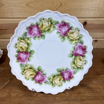 Antique Zeh, Scherzer &amp; Co Bavaria Porcelain Plate Roses ZSC - $16.99