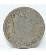 1906 US Liberty Head V Nickel Five Cent Coin - $2.68 CAD