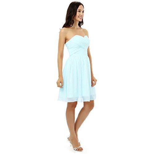 Kivary Sweetheart Chiffon Knee Length A Line Short Beach Bridesmaid Dresses Plus
