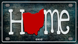 Ohio Home State Outline Novelty Mini Metal License Plate Tag - £11.74 GBP