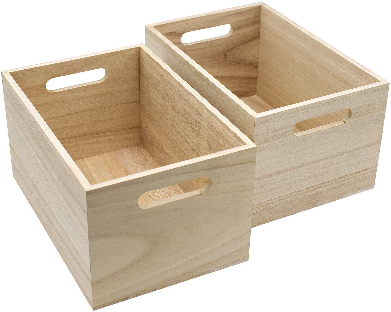 Sorbus Unfinished wood crates, Organizer bins, Wooden box, Cabinet containers - $54.99