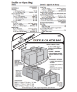 Duffle Gym Bag Pack Carry-All Luggage #551 Sewing Pattern (Pattern Only)... - €6,87 EUR