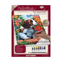 Royal &amp; Langnickel Painting by Numbers Artist Canvas Series Puppy and Fl... - £24.68 GBP