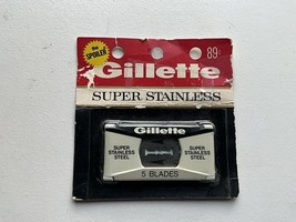 Vtg Gillette The Spoiler Super 5 Stainless Steel razor blades original p... - $223.91 MXN