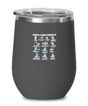 Wine Tumbler Stainless Steel Insulated  Funny Scuba Hand Signals Swimmer Ocean  - £19.94 GBP