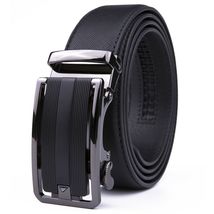 HOT Black Mens Belts Leather Dress Belts Ratchet - Automatic Buckle Size... - £11.55 GBP