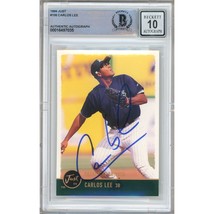 Carlos Lee Chicago White Sox 1999 Just Rookie Card Autograph BGS Auto 10 Slab - £63.00 GBP