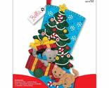 Bucilla 18-inch Christmas Stocking Felt Applique Kit, 86899E Pawfect Gif... - $27.25