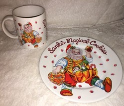 Sakura &quot;Santa&#39;s Magical Cookies&quot; Plate &amp; Mug by Cheryl Ann Johnson Chris... - £13.11 GBP