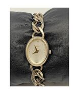 Ladies Timex Oval Dial Silver Tone Chain Band Watch Working New Battery - €21,06 EUR