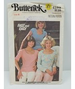 Butterick 4182 Vtg Misses T-Shirts w/U Neck,Sleeve Variations Pattern Si... - $8.90