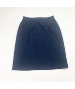 Rafaella Womens sz 6 Skirt Solid Navy Blue Zip Up Knee Length Pencil Car... - €7,25 EUR