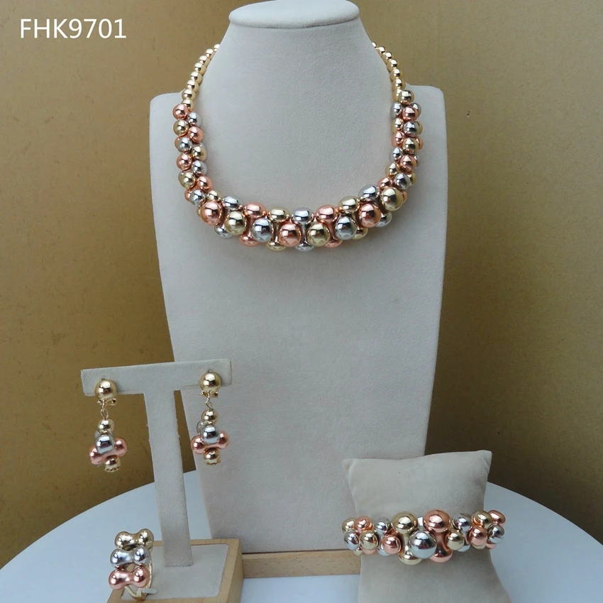 Multi Color Unique Design African Fashion Jewelry for Women FHK9701 - £41.57 GBP