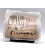 Stampin Up! Bold Birthday 4 Pc Stamp Set, Retired, Complete, never used - $9.90