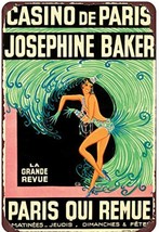 Josephine Baker France Tin Sign - $9.74