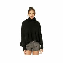 Free People Layer Cake Trapeze Turtleneck Oversize Sweater Black SZ M NWT - £57.73 GBP