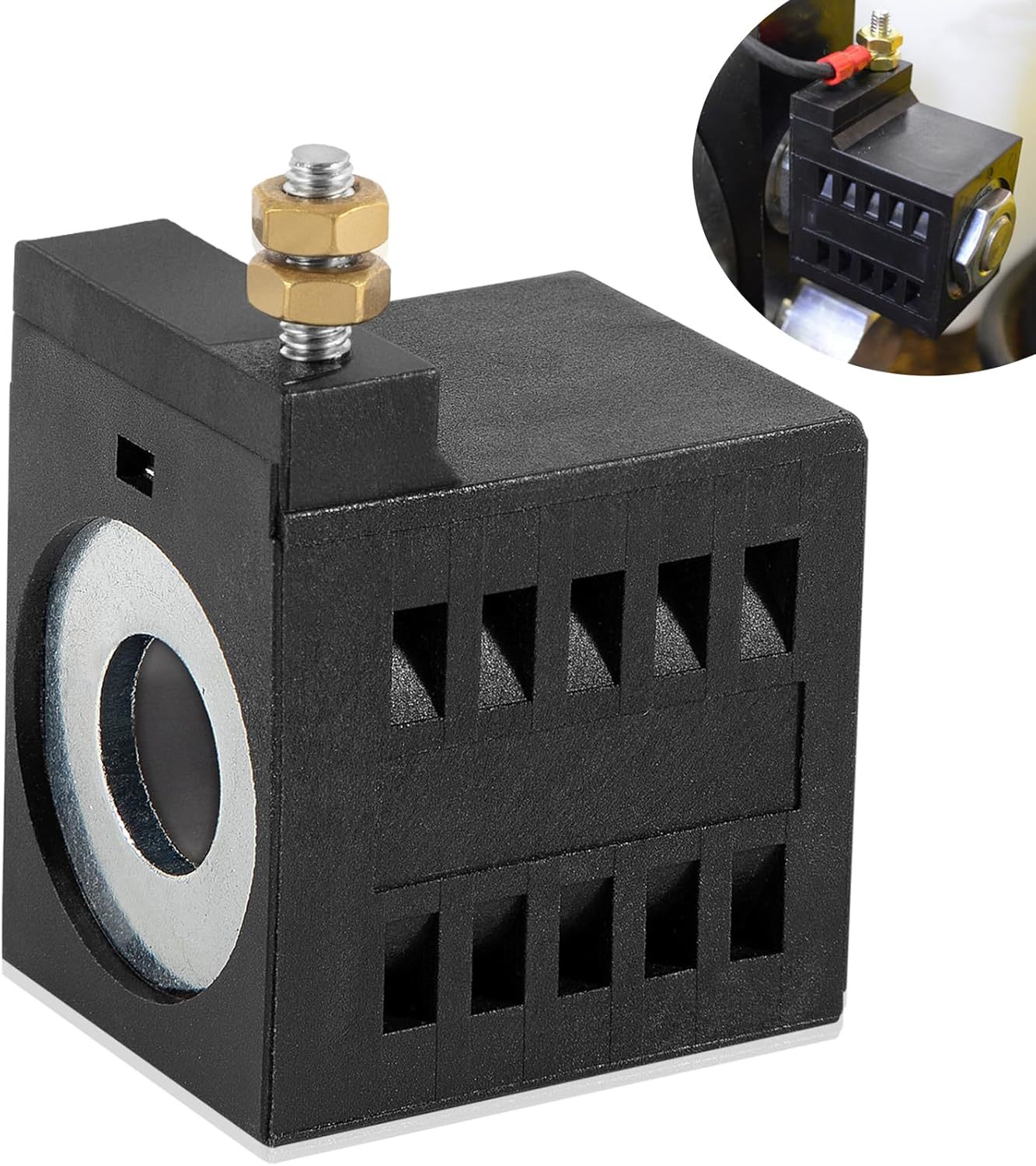 Ef-1082 12V Dc Solenoid Coil 16W 8-32 Male Stud With Brass Nuts For, 07 - $33.97