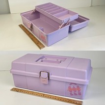 Vtg 80s Caboodles Purple Lavender Lilac Makeup Cosmetic Tacklebox Container Case - £25.92 GBP