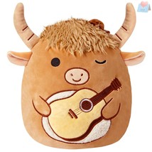 12&#39;&#39; Scottish Highland Cow Plush Pillow Cute Highland Cow Stuffed Animal Soft Co - £33.40 GBP